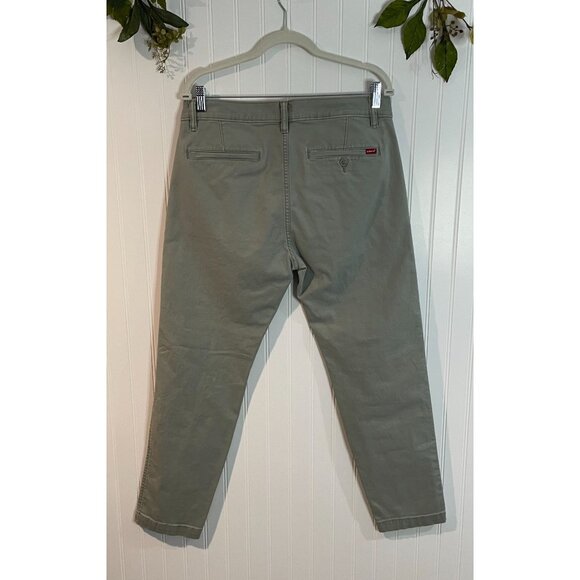 Levis XX Chino Standard Taper Pants Sage Green Mens 34W/32L 98% Cotton - Picture 2 of 14